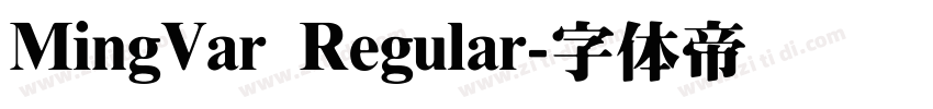 MingVar Regular字体转换